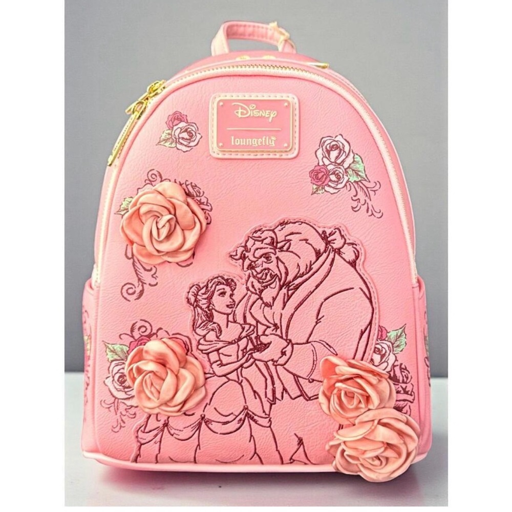 Loungefly Disney Beauty and the Beast Mini-Backpack with Roses